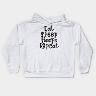 Eat Sleep Hoops Repeat Kids Hoodie